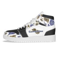 Be Gamewise Mids | Blk/Wht Trainers | Blue Logo - Image 3