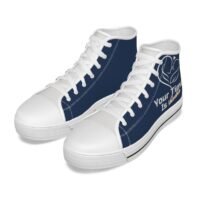 Kid's Canvas | Blu/Wht Trainers | Duel Logos - Image 4