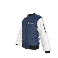 Gamewise Men's Bomber Jacket | Blu/Wht - Image 4