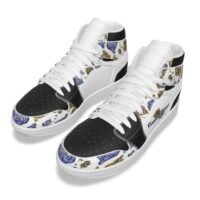 Be Gamewise Mids | Blk/Wht Trainers | Blue Logo - Image 4