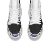 Be Gamewise Mids | Blk/Wht Trainers | Blue Logo - Image 6