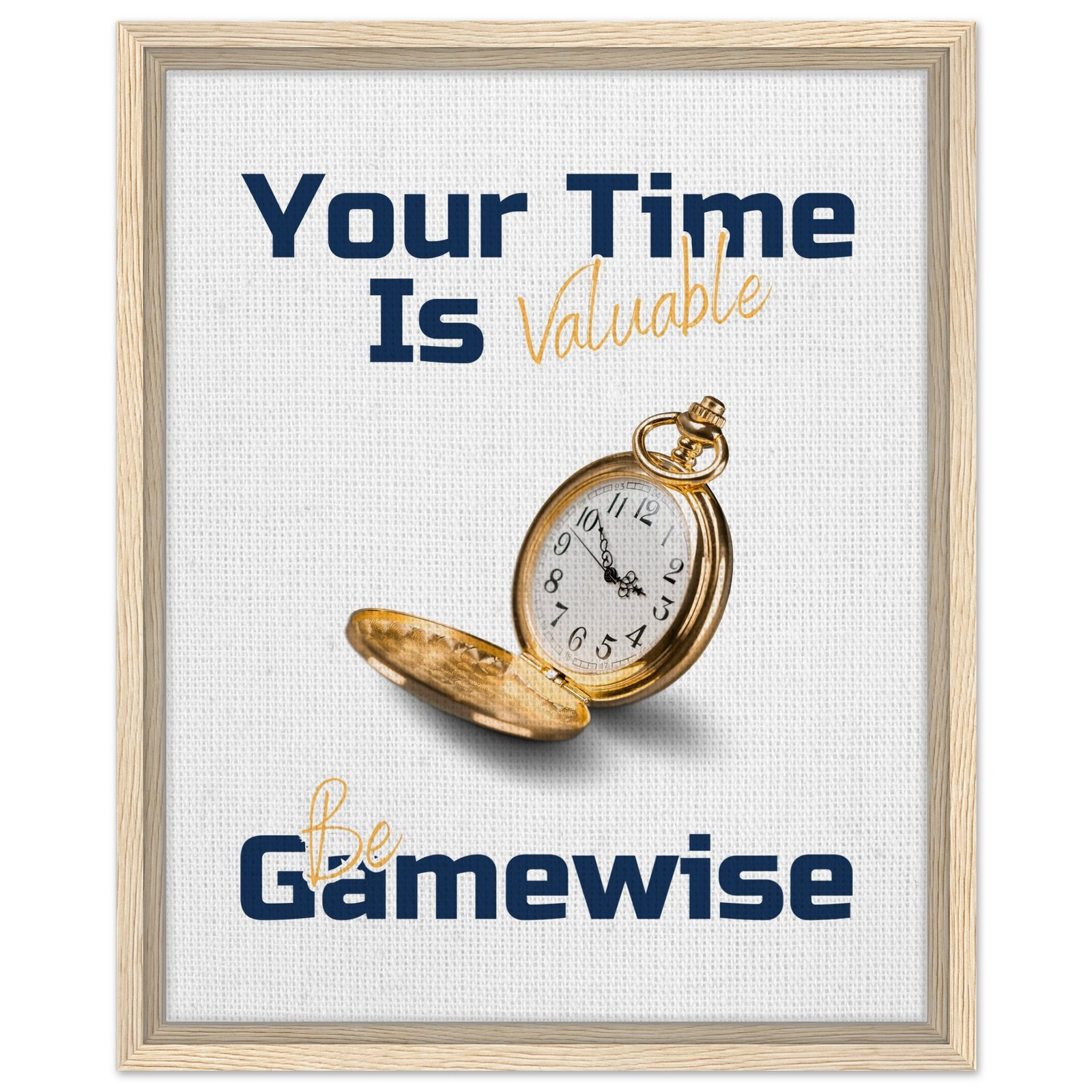 Your Time Is Valuable | Canvas | Blue Logo